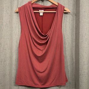Daytrip cowl neck tank top, womens large, dusty rose, super soft fabric